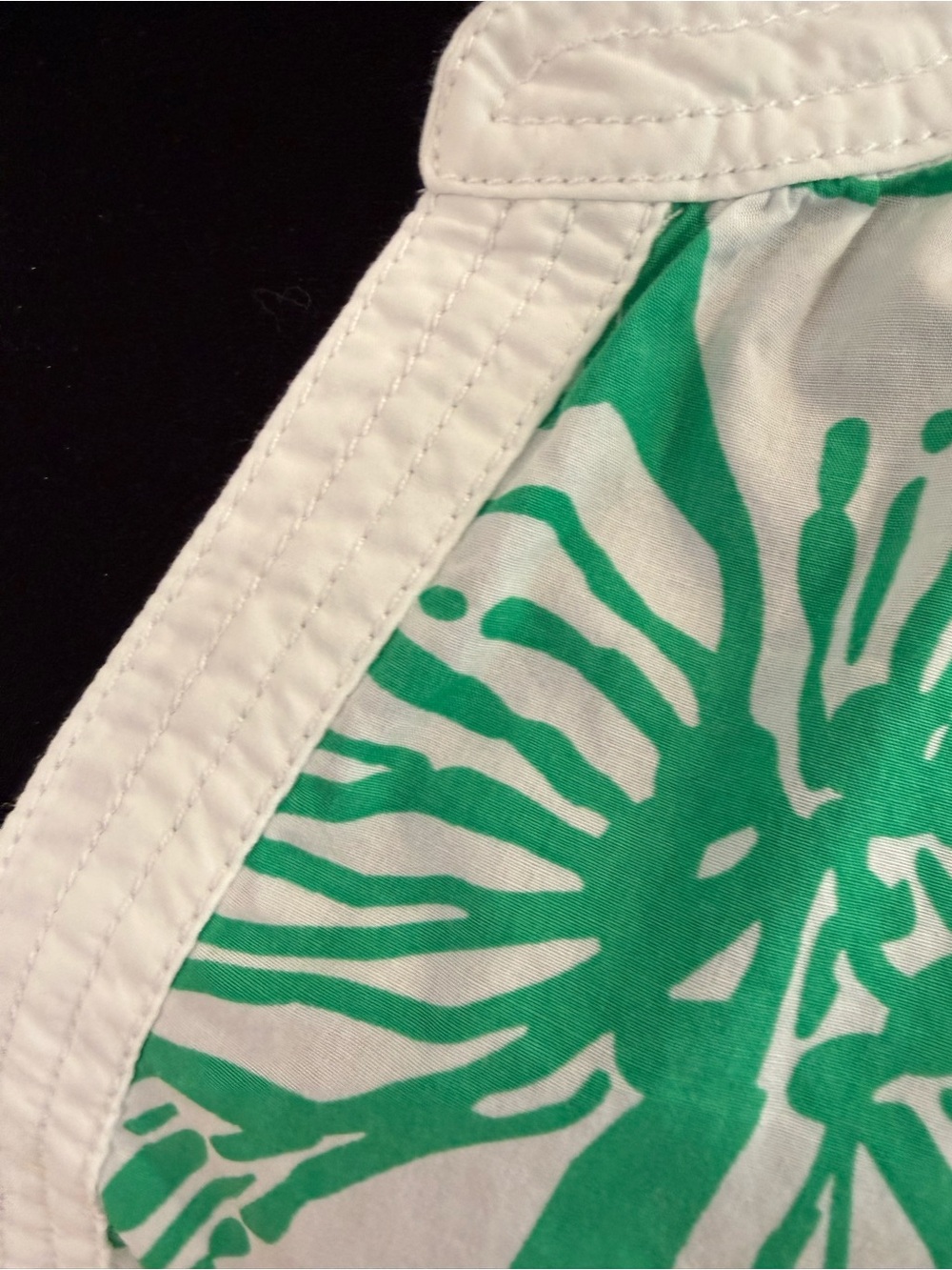 Lilly Pulitzer White and Green Floral Peasant Tunic - Picture 3 of 8